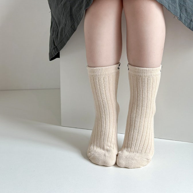 Miso - Korean Children Fashion - #Kfashion4kids - Brown Smile Socks Set (set of 5) - 4