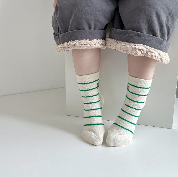 Miso - Korean Children Fashion - #littlefashionista - Bear Happy Day Socks Set (set of 5) - 8