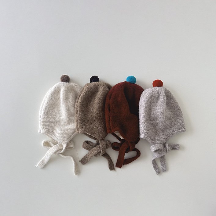 Miso - Korean Children Fashion - #magicofchildhood - Pompom Ear Knit Hat - 5