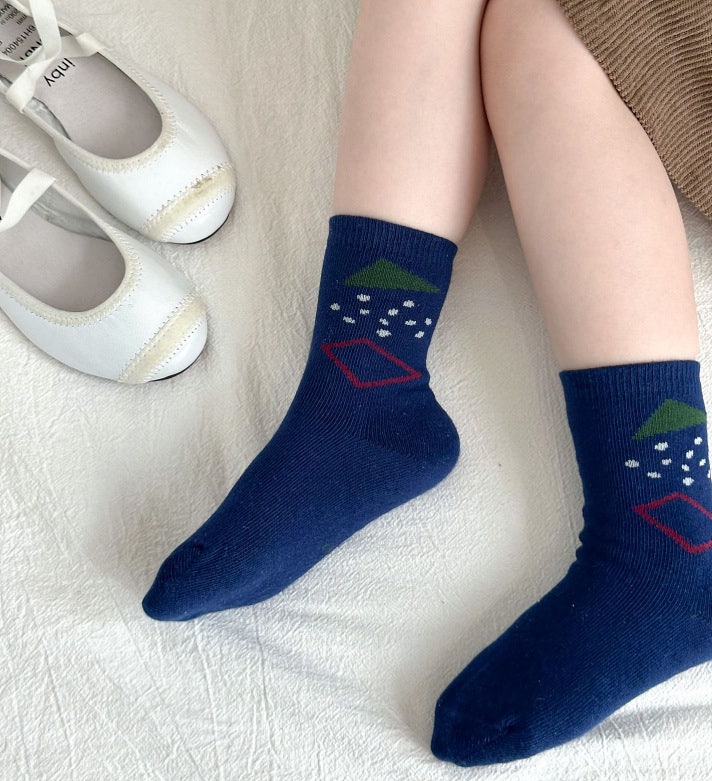 Miso - Korean Children Fashion - #magicofchildhood - Triangle Square Socks Set (set of 4) - 7