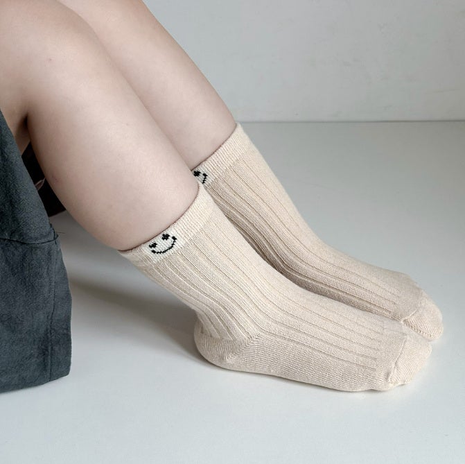 Miso - Korean Children Fashion - #magicofchildhood - Brown Smile Socks Set (set of 5) - 5