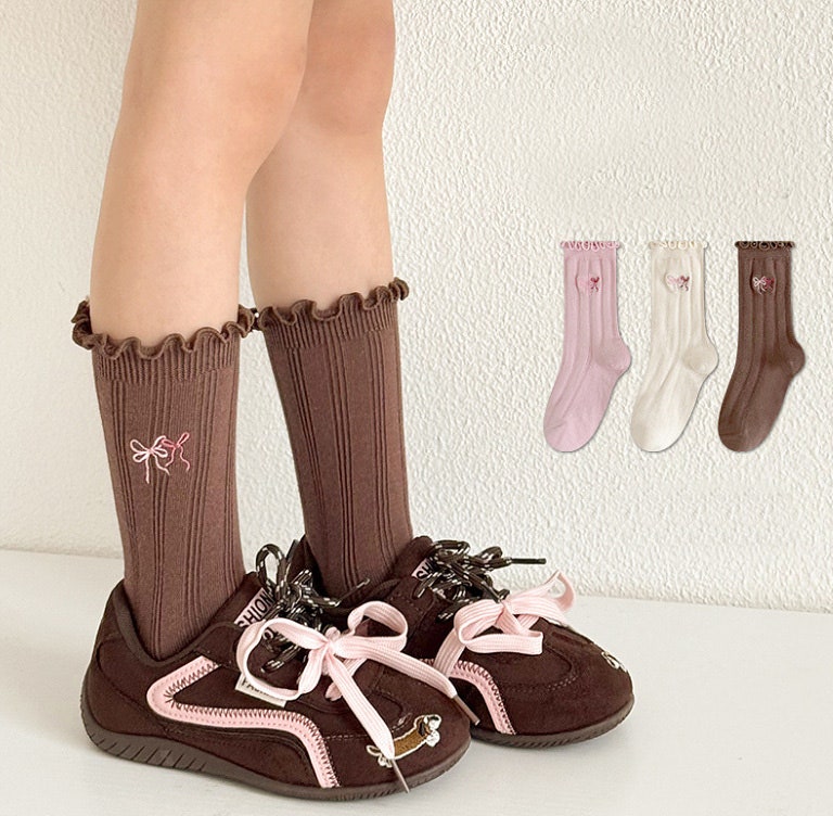 Miso - Korean Children Fashion - #magicofchildhood - Ribbon Socks (set of 3) - 2