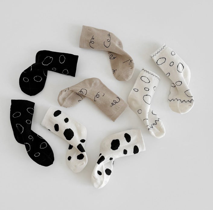 Miso - Korean Children Fashion - #magicofchildhood - Shapes Socks Set (set of 4) - 12