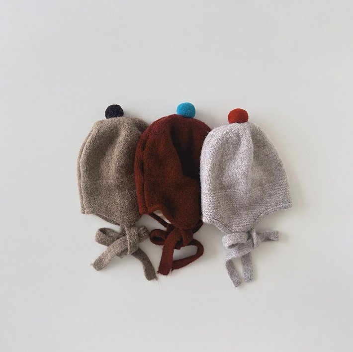 Miso - Korean Children Fashion - #minifashionista - Pompom Ear Knit Hat - 6