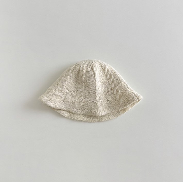 Miso - Korean Children Fashion - #minifashionista - Cable Knit Bucket Hat - 8