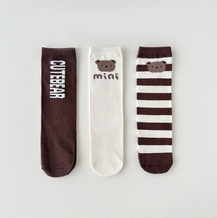 Miso - Korean Children Fashion - #minifashionista - Mini Bear Half Set (set of 3)