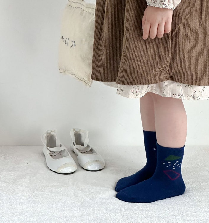 Miso - Korean Children Fashion - #minifashionista - Triangle Square Socks Set (set of 4) - 8