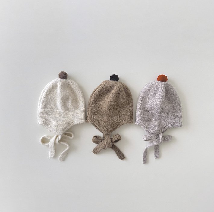 Miso - Korean Children Fashion - #prettylittlegirls - Pompom Ear Knit Hat - 7