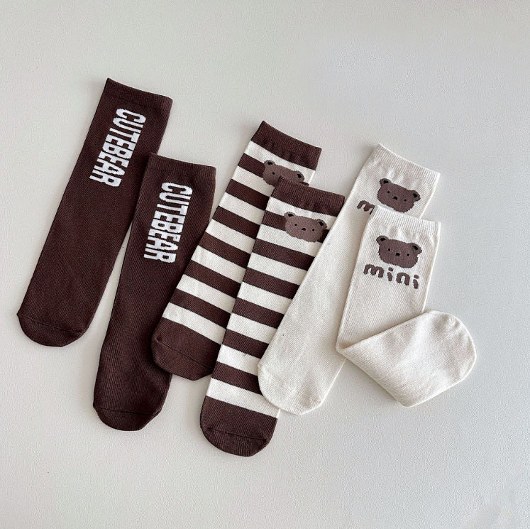 Miso - Korean Children Fashion - #prettylittlegirls - Mini Bear Half Set (set of 3) - 2