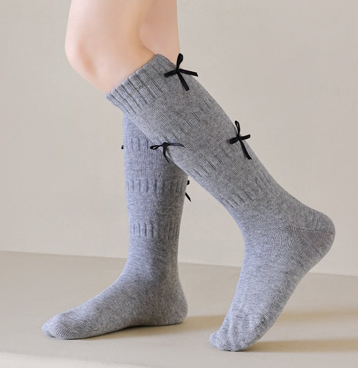 Miso - Korean Children Fashion - #prettylittlegirls - Ribbon Warmer Socks - 11