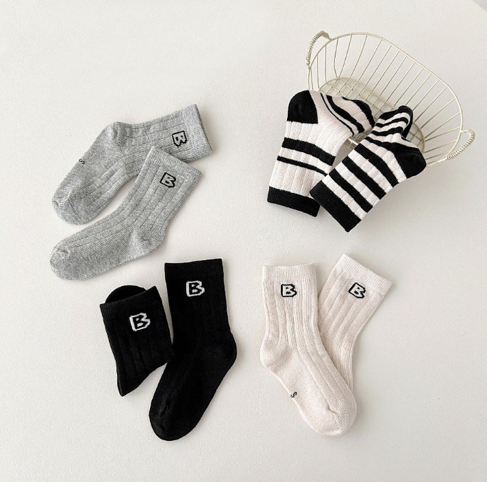 Miso - Korean Children Fashion - #prettylittlegirls - Stripe Bee Socks Set (set of 5) - 12