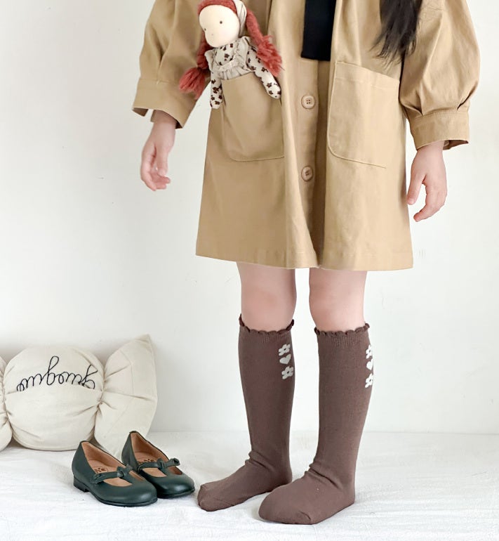 Miso - Korean Children Fashion - #todddlerfashion - Heart Flower Half Set (set of 3) - 7
