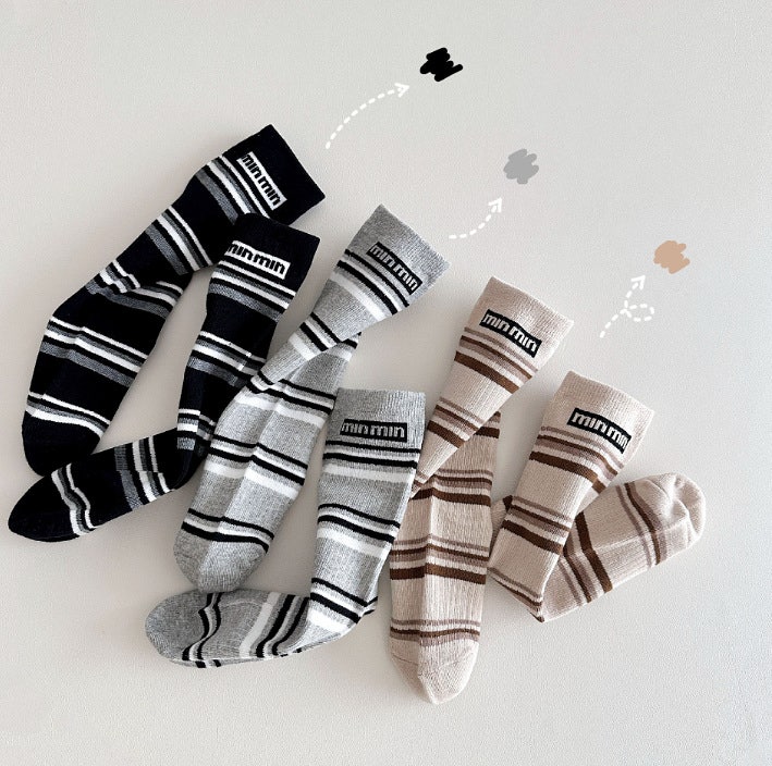 Miso - Korean Children Fashion - #toddlerclothing - Stripe Mini Half Set (set of 3)