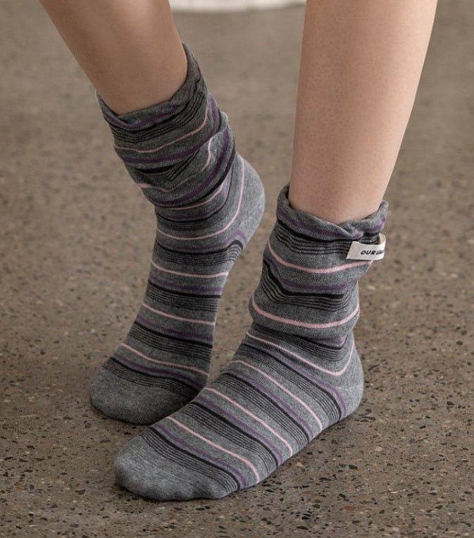 Miso - Korean Women Fashion - #momslook - Striped Warmer Socks - 12