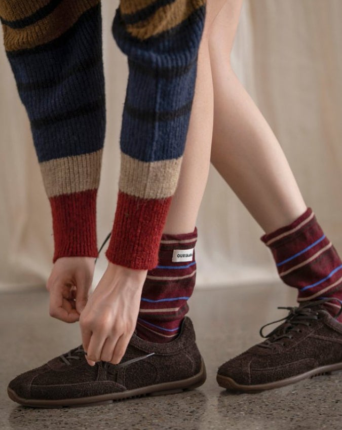 Miso - Korean Women Fashion - #womensfashion - Striped Warmer Socks - 11