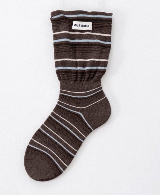 Miso - Korean Women Fashion - #womensfashion - Striped Warmer Socks - 7
