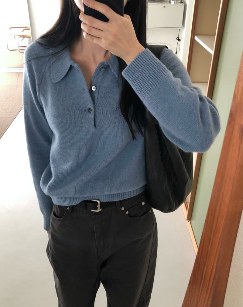 Moani - Korean Women Fashion - #momslook - Keats Wool Collar Knit Top