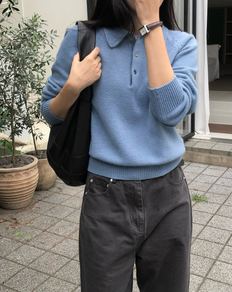 Moani - Korean Women Fashion - #momslook - Keats Wool Collar Knit Top - 3