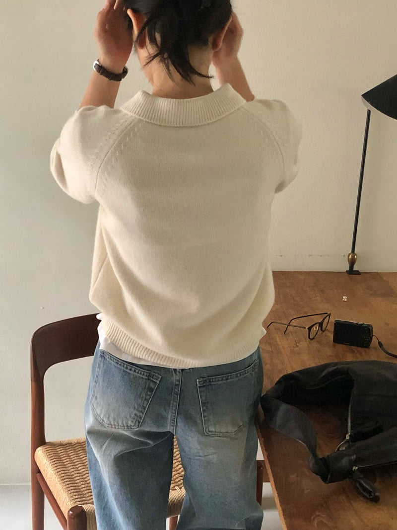 Moani - Korean Women Fashion - #momslook - Keats Wool Collar Knit Top - 9