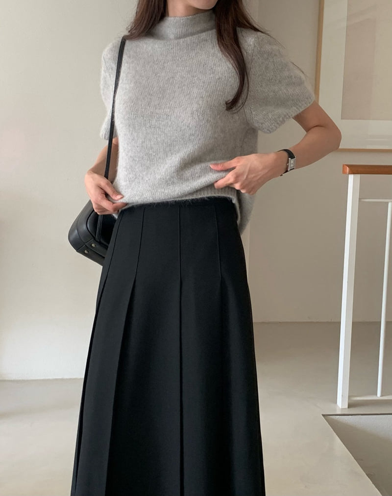 Moani - Korean Women Fashion - #momslook - Wool Pleats Skirt