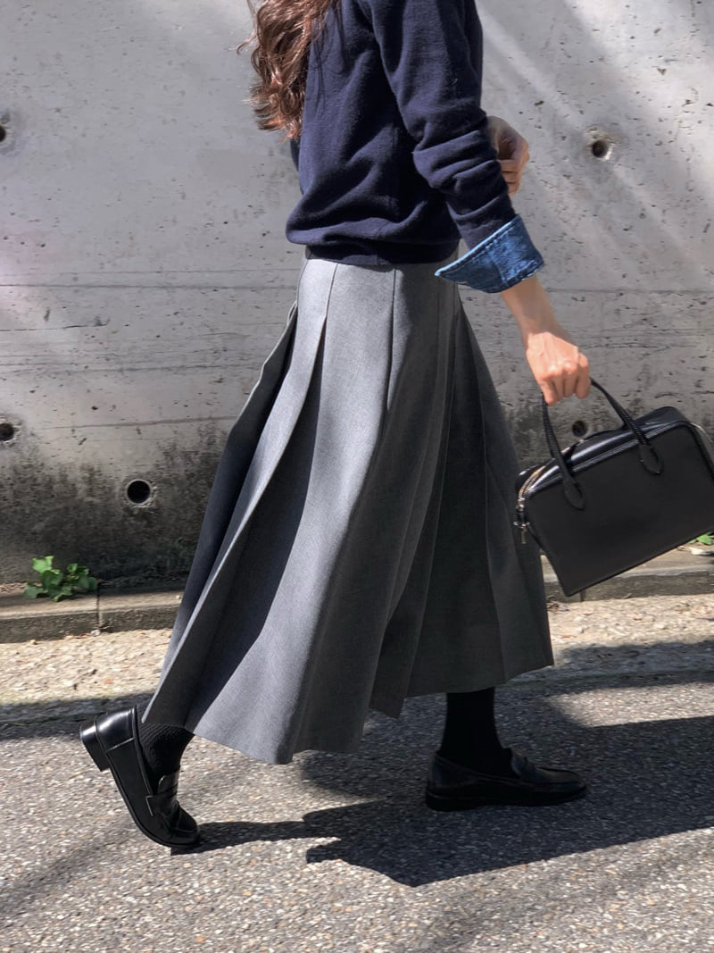 Moani - Korean Women Fashion - #momslook - Wool Pleats Skirt - 5