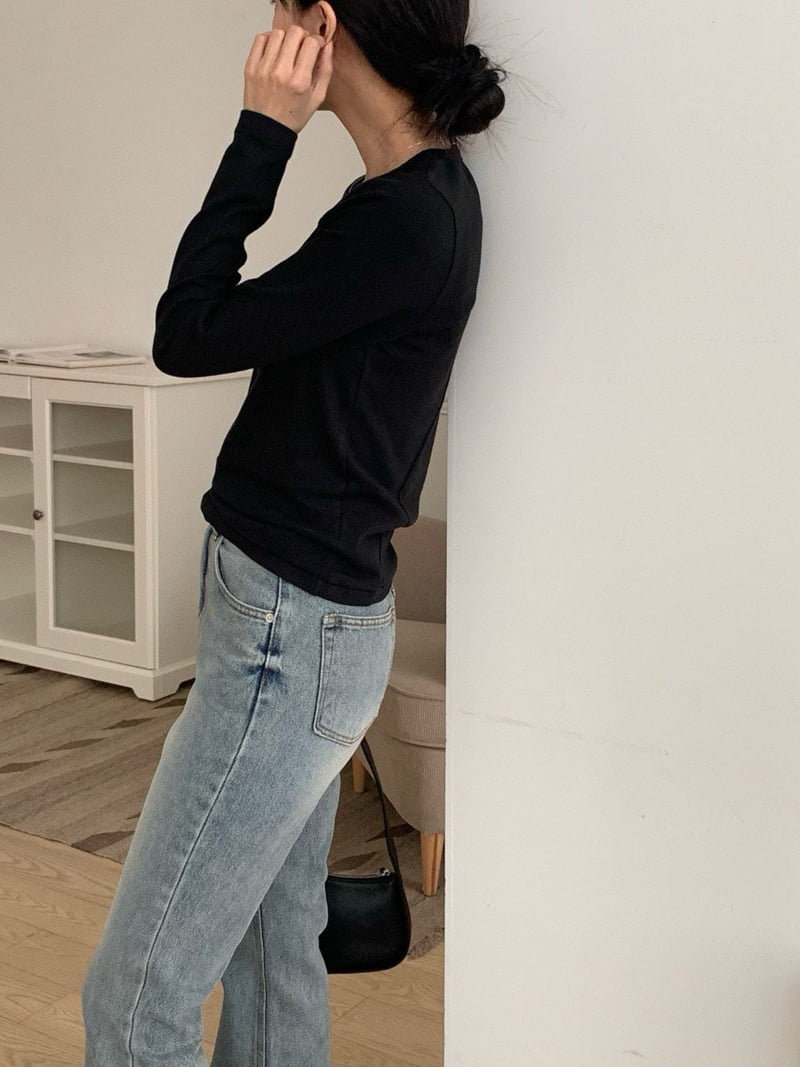 Moani - Korean Women Fashion - #momslook - Baignoire Stitch Top - 2