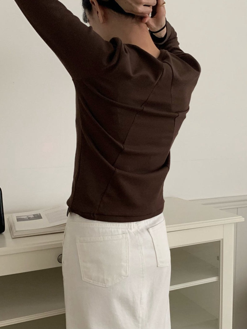 Moani - Korean Women Fashion - #momslook - Baignoire Stitch Top - 6