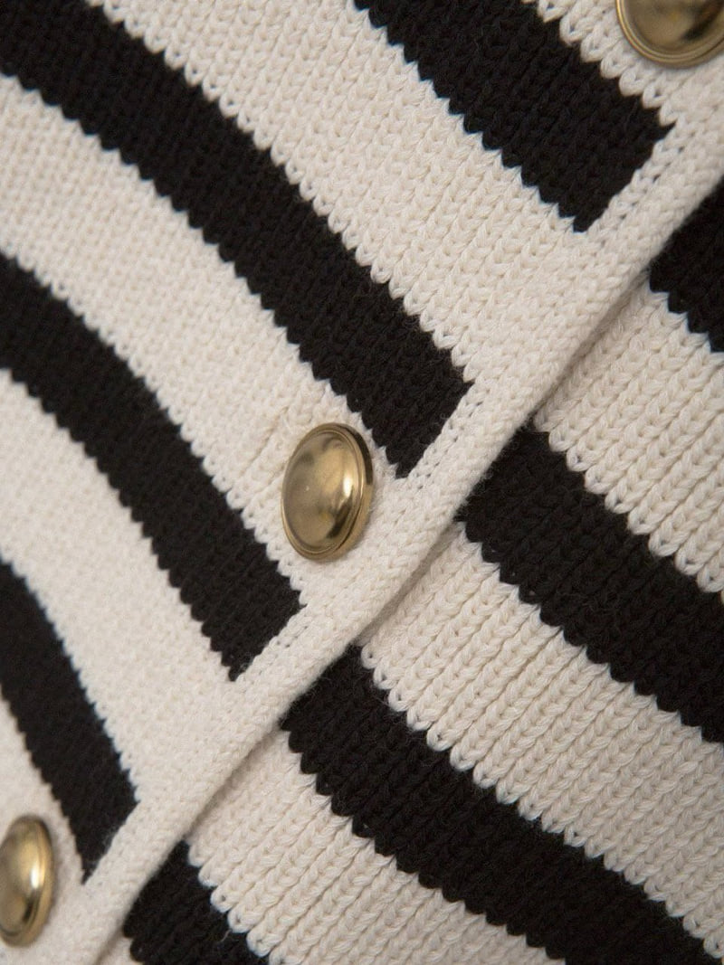 Moani - Korean Women Fashion - #momslook - French Stripe Cardigan - 11