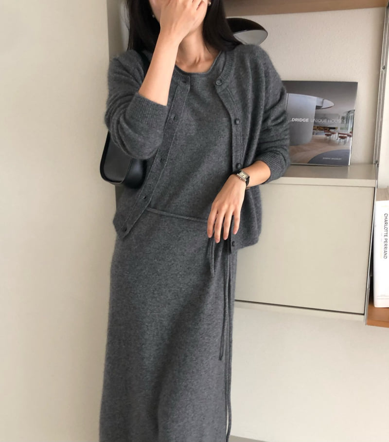 Moani - Korean Women Fashion - #momslook - Raccoon O-neck Cardigan - 6