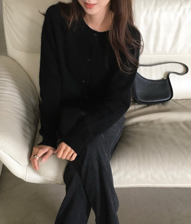 Moani - Korean Women Fashion - #momslook - Raccoon O-neck Cardigan - 8