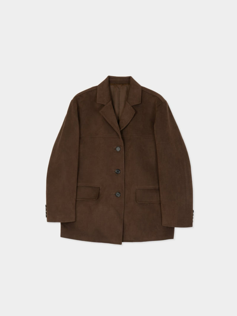 Moani - Korean Women Fashion - #momslook - French Suede Oversized Jacket