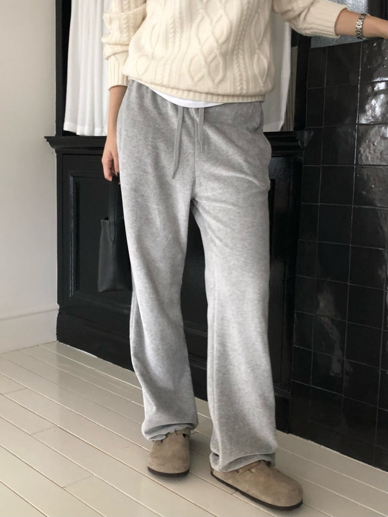 Moani - Korean Women Fashion - #momslook - Velvet Wide Jogger Pants - 8