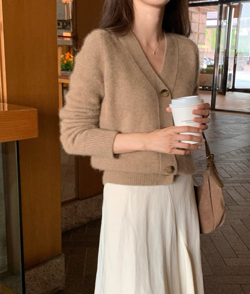 Moani - Korean Women Fashion - #momslook - Raccoon V-neck Cardigan - 6