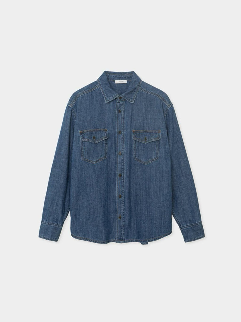 Moani - Korean Women Fashion - #shopsmall - Western Denim Shirt - 3