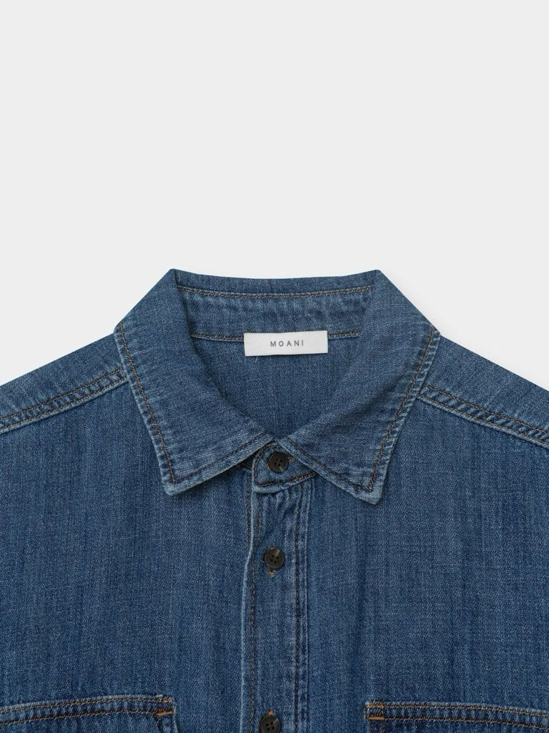 Moani - Korean Women Fashion - #shopsmall - Western Denim Shirt - 4