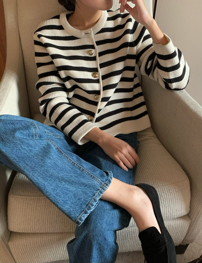 Moani - Korean Women Fashion - #thelittlethings - French Stripe Cardigan - 8