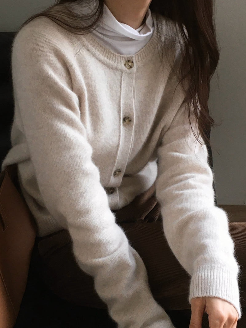 Moani - Korean Women Fashion - #thelittlethings - Raccoon O-neck Cardigan - 3