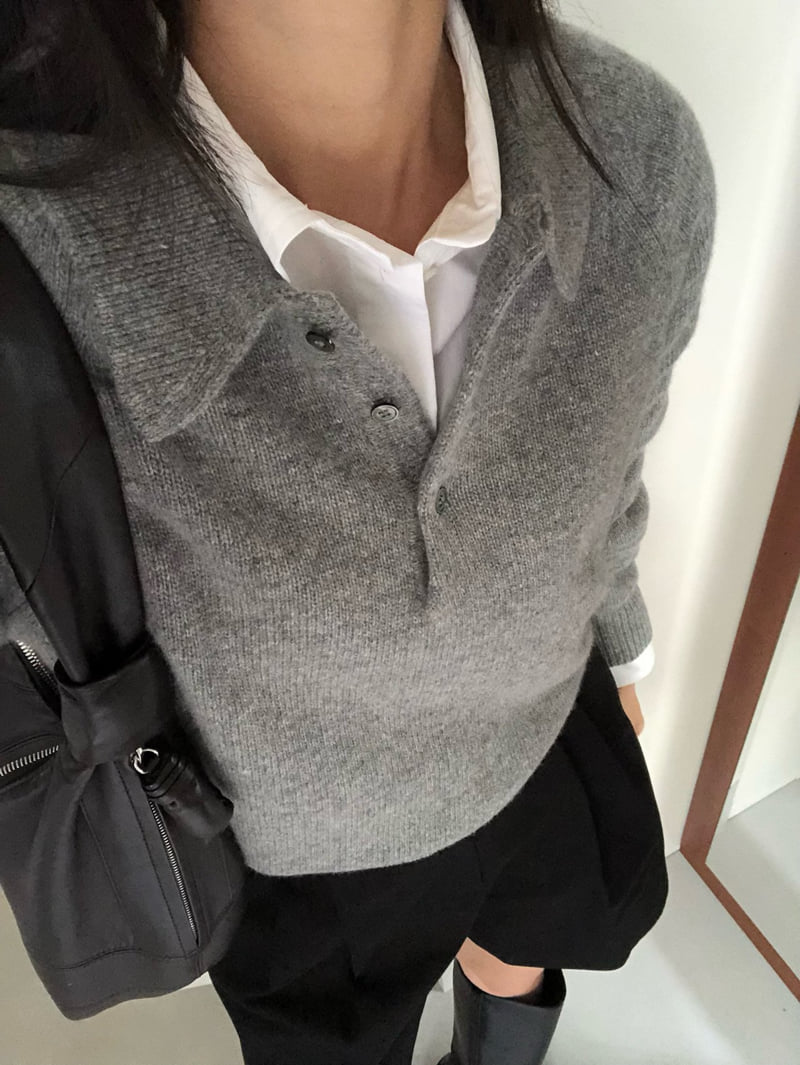 Moani - Korean Women Fashion - #momslook - Keats Wool Collar Knit Top - 4