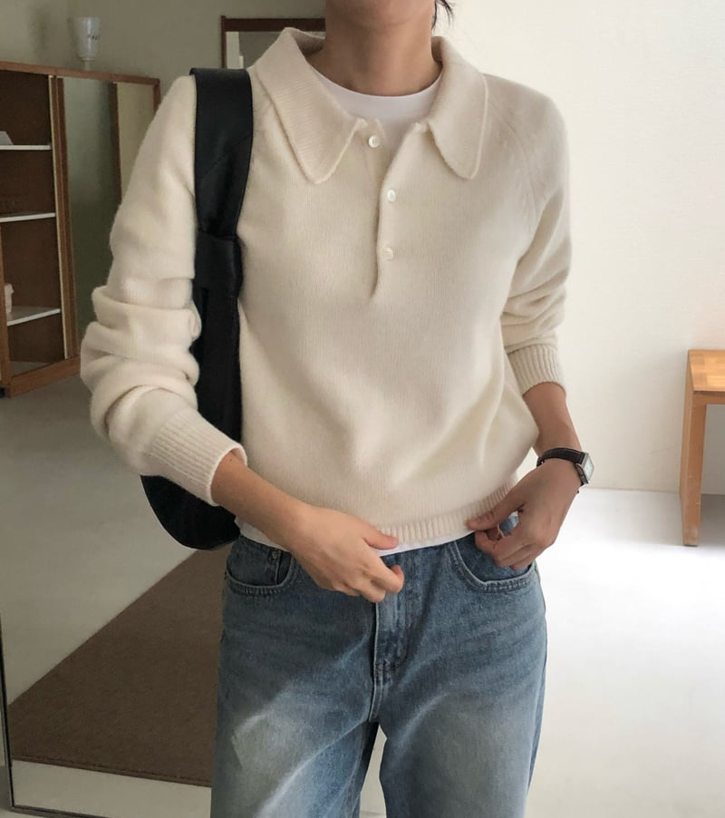 Moani - Korean Women Fashion - #womensfashion - Keats Wool Collar Knit Top - 6