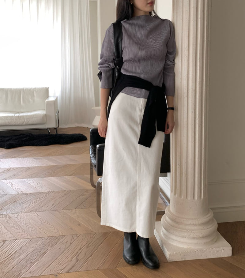 Moani - Korean Women Fashion - #womensfashion - Pleasts Mok-neck Blouse - 5