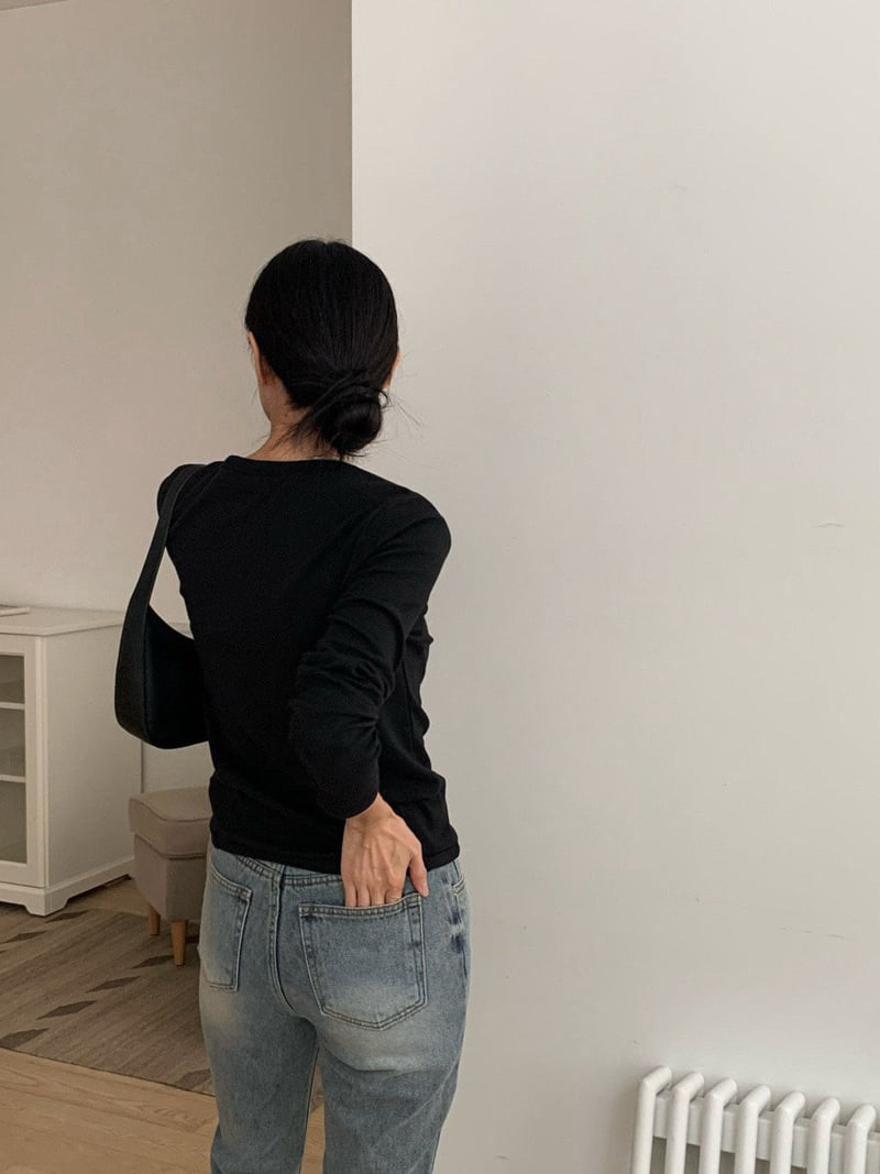 Moani - Korean Women Fashion - #womensfashion - Baignoire Stitch Top - 3