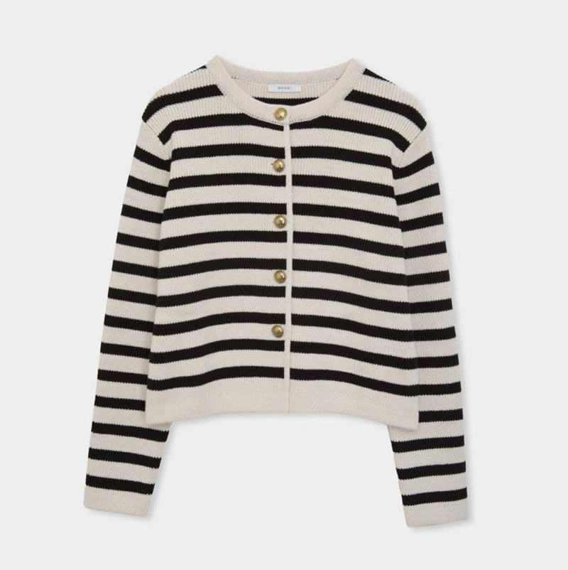 Moani - Korean Women Fashion - #womensfashion - French Stripe Cardigan - 10