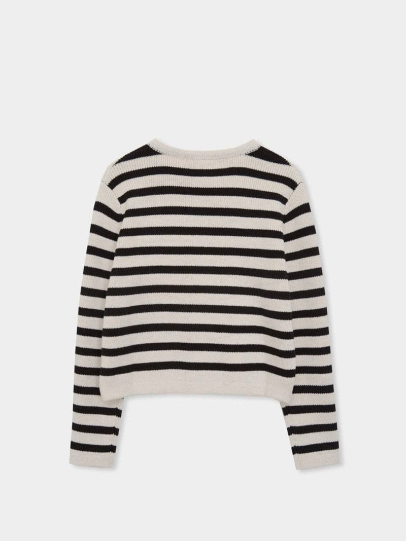 Moani - Korean Women Fashion - #womensfashion - French Stripe Cardigan - 12