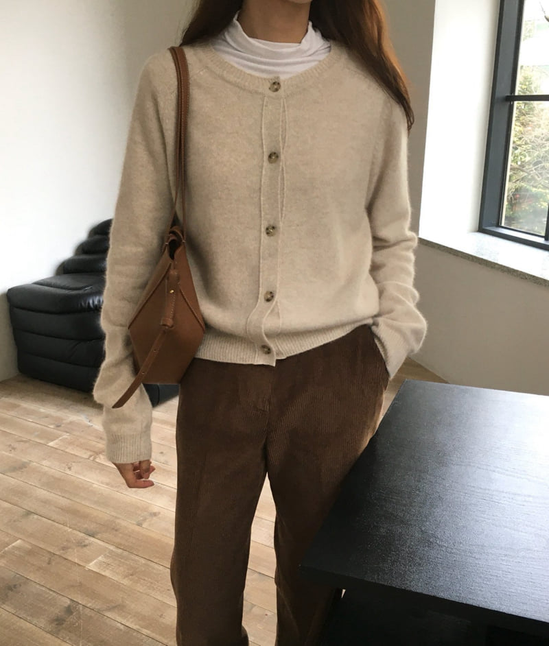Moani - Korean Women Fashion - #womensfashion - Raccoon O-neck Cardigan - 5
