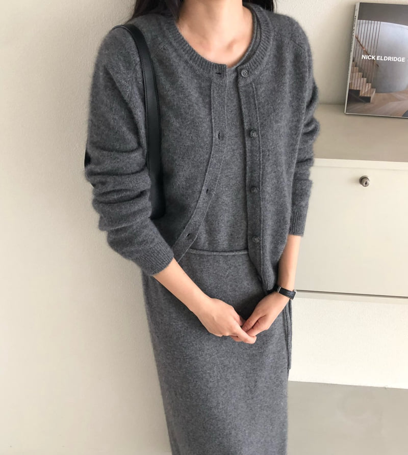 Moani - Korean Women Fashion - #womensfashion - Raccoon O-neck Cardigan - 7