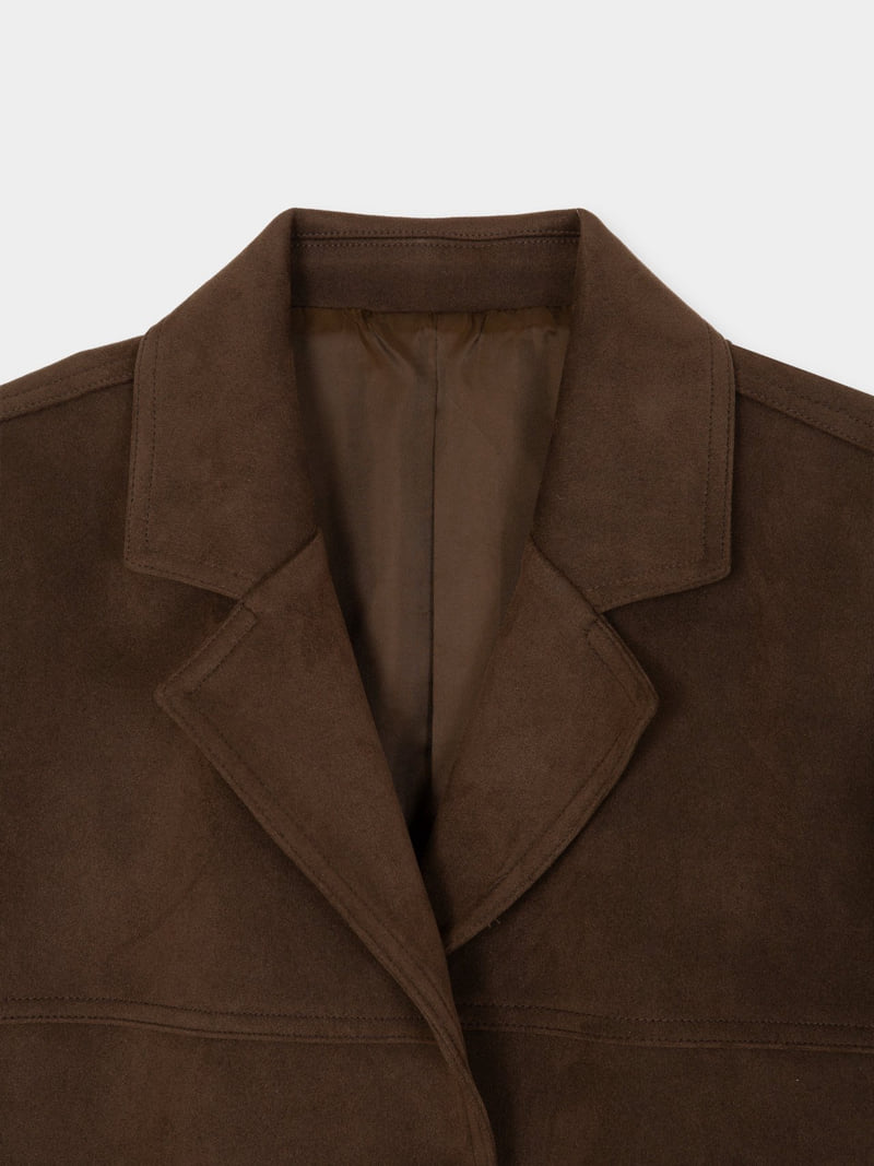 Moani - Korean Women Fashion - #womensfashion - French Suede Oversized Jacket - 2