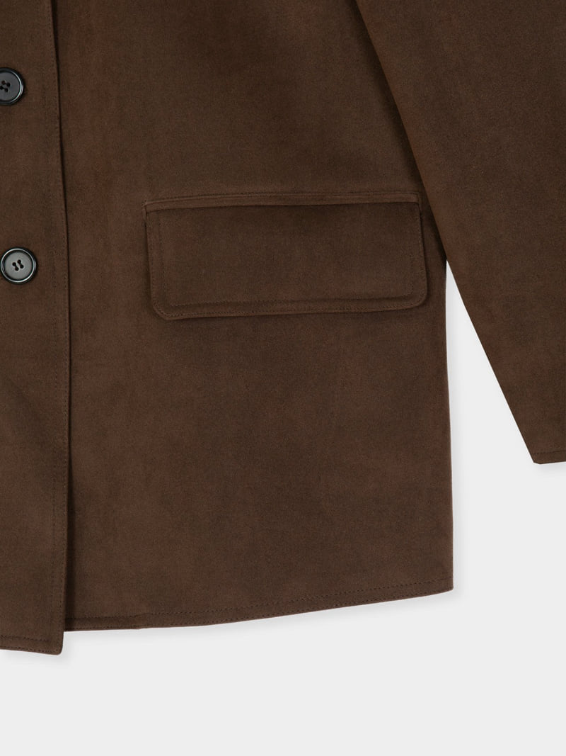 Moani - Korean Women Fashion - #momslook - French Suede Oversized Jacket - 4