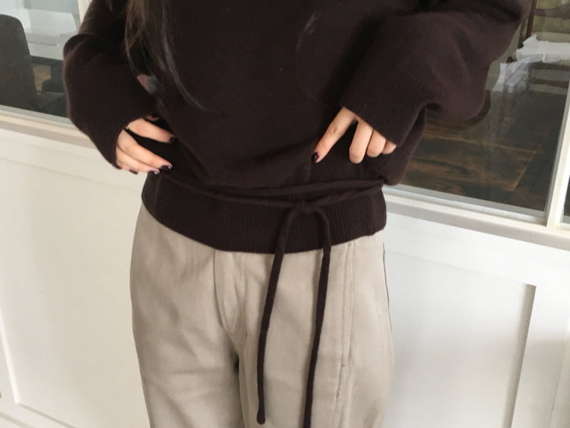 Moani - Korean Women Fashion - #womensfashion - Wool Cashmere V-neck Robe Knit - 9