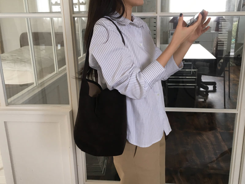 Moani - Korean Women Fashion - #womensfashion - Autumn Stripe Shirt - 3