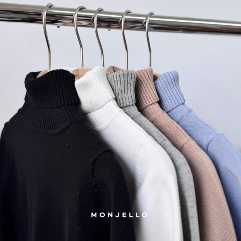 Monjello - Korean Children Fashion - #Kfashion4kids - Mati Turtleneck Knit Tee - 8